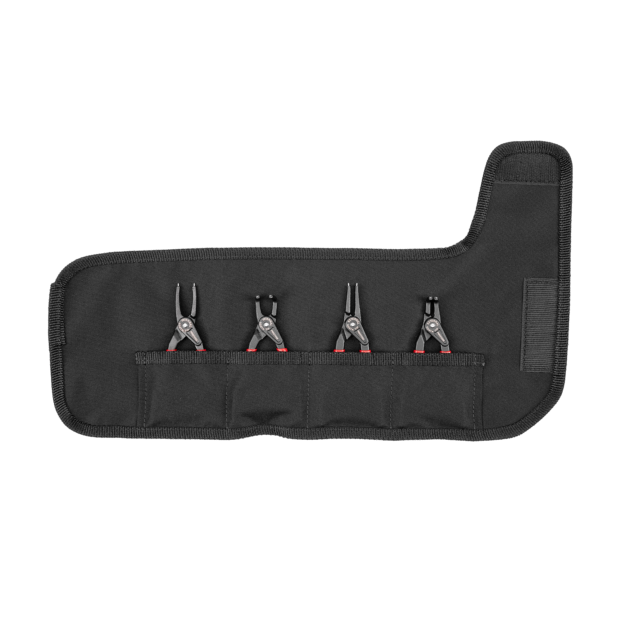 TEKTON 5 Inch Internal and External Retaining Ring Pliers Set with Roll, 4-Piece (0.047 in. Tips) | PRR91003